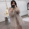 New Fashion Imitation Fur Coat Women's Versatile Knitted Spice Girl Fur Coat Women's Foreign Style Medium and Long Long Hair Coat