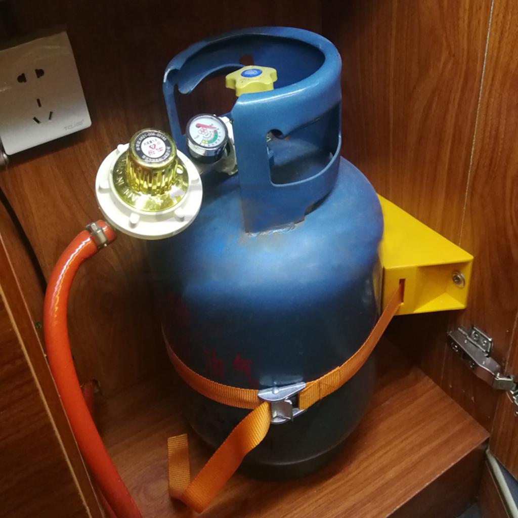 Держатель газового баллона Настенный кронштейн Кронштейн для баллона с пропаном Поддерживается ремнем безопасности для автодомов