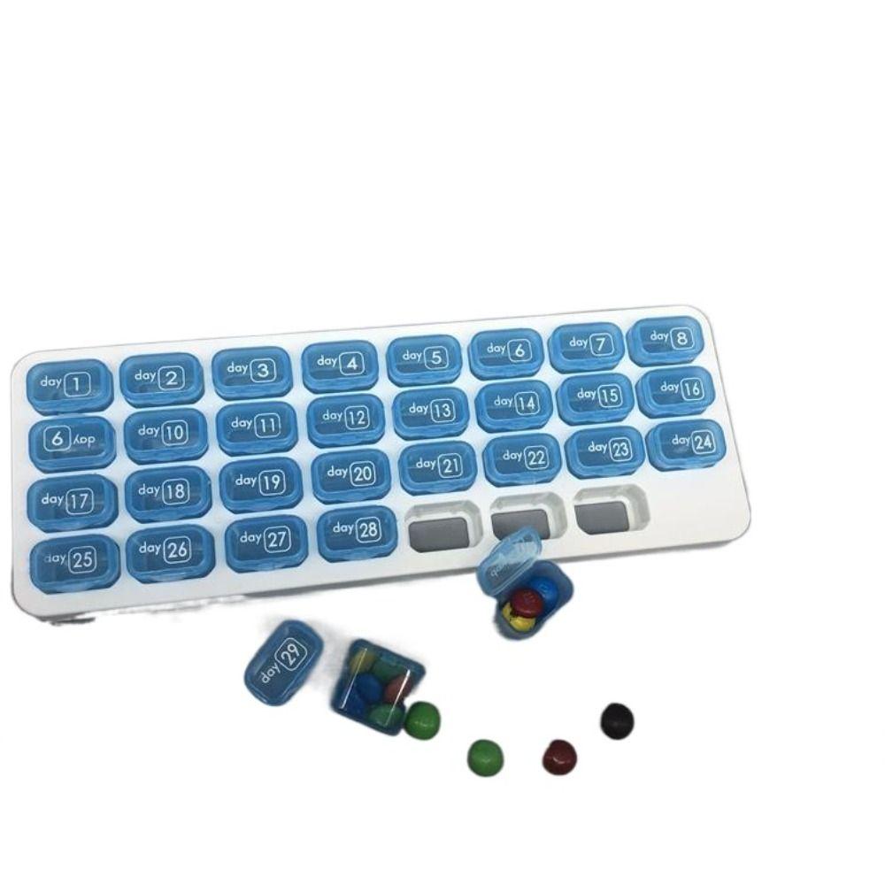 Независимый органайзер для таблеток по ячейкам, влагозащитный контейнер для лекарств, ежемесячный, 31 ячейка, коробка для таблеток, для путешествий