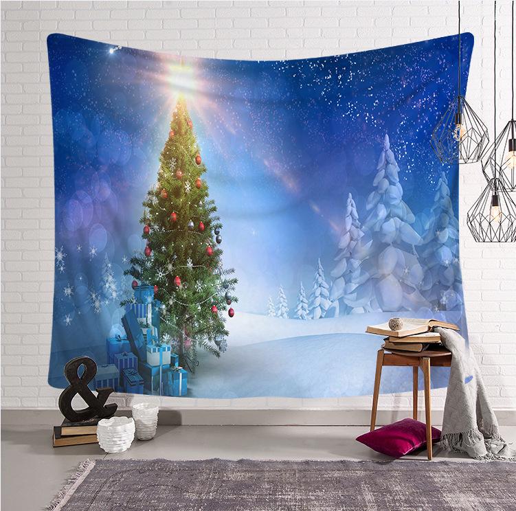 Christmas Print Pattern Tapestry Bedroom Living Room Wall Decor Background Fabric Home Decor Tapestry Tapeçaria De Natal