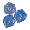 3 Pcs 8-Sided Rune Dice Resin Assorted Polyhedral Dices Set Divination Table Board Roll Party Cards Playing Game Toy