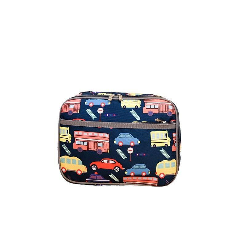 Kids Lunch Bag Kindergarten Bento Bag Cute Cartoon Print Large Capacity Handheld Storage Tote
