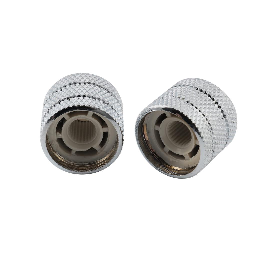Musiclily Pro Inch-Tone Steel Dome Knobs, Mother of Pearl, Chrome, for USA Electric Guitars and Basses (Set of 2)