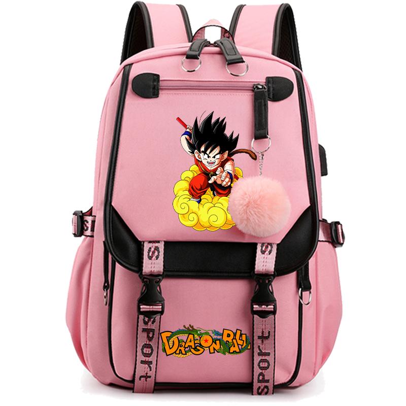 Аниме Dragon Ball Женский мультяшный рюкзак Водонепроницаемый USB рюкзак с легкой книжной сумкой для детей Подарки Мужчины Женщины Дорожная сумка Сумка для отдыха Рюкзак