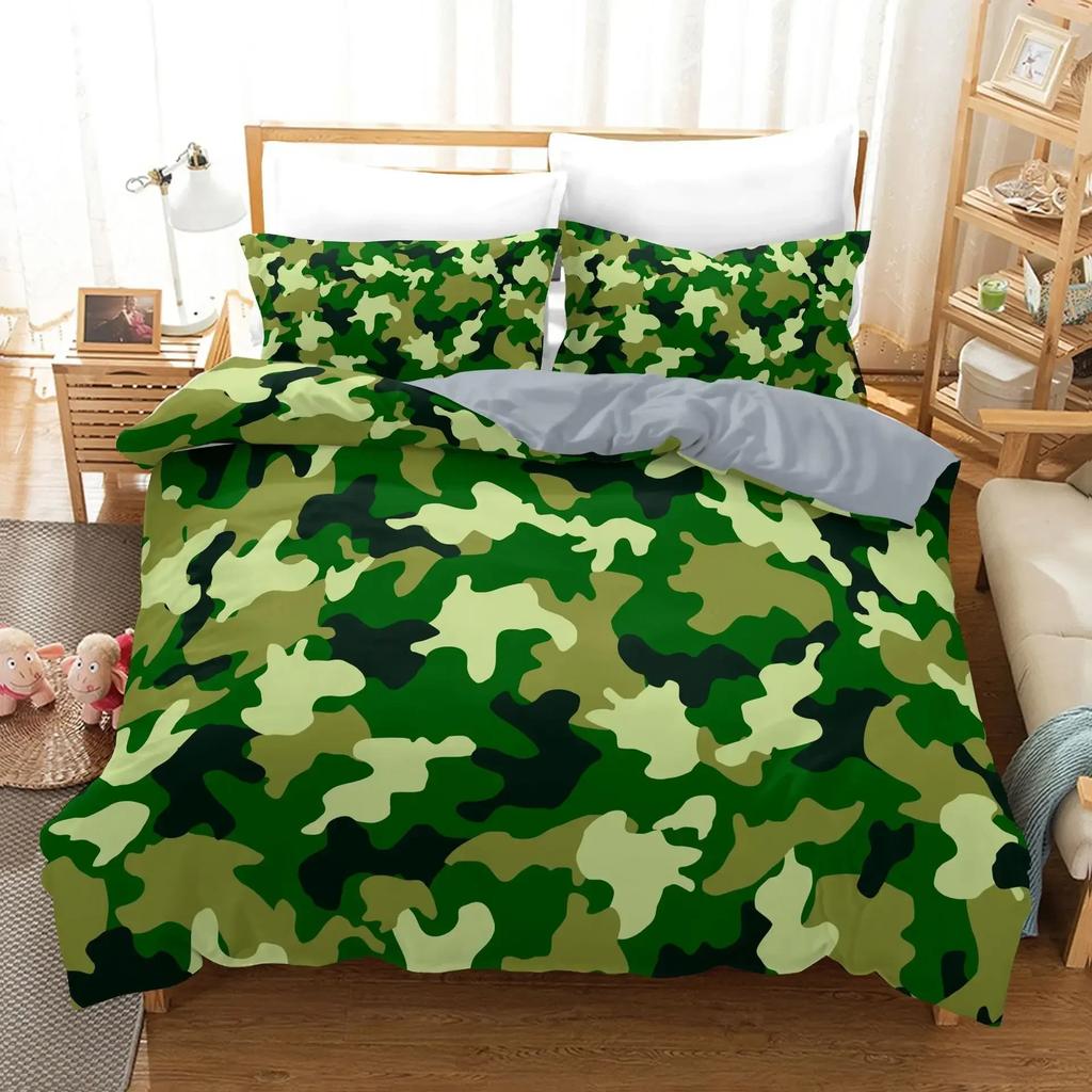 Camo Camouflage Concept Concealment Comfortable Duvet Cover Pillowcase Bedding Set Children Bedroom Decoration Home Textile