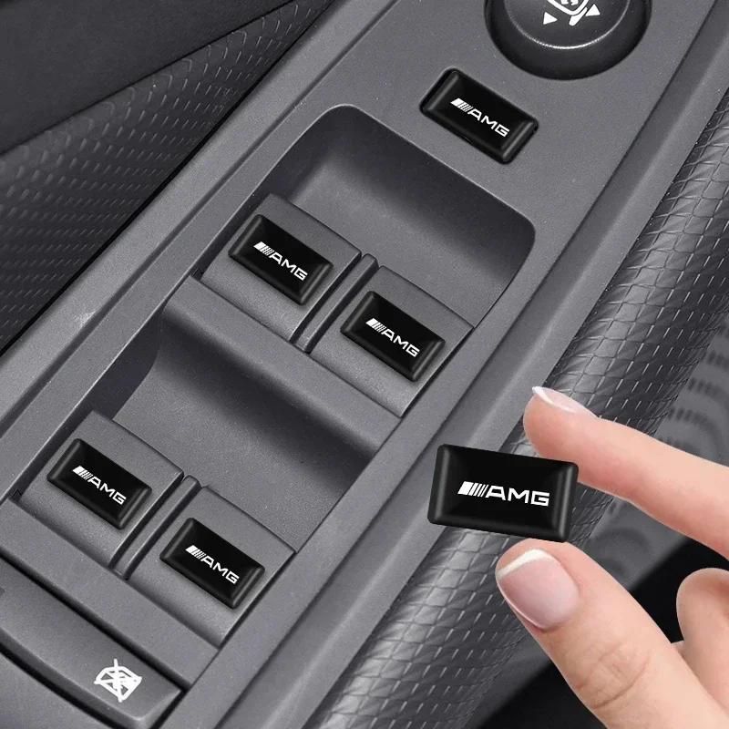 10Pcs Car Steering Wheel Sticker Badge Interior Decoration For Mercedes Benz A B C S Class AMG GLA CLA GLC W176 W221 W204 W205 BW0