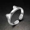 Metal Adjustable Cat Ear Ring High-End Style With Rust-Proof Alloy Adjustable Ring Plated CAT Ring