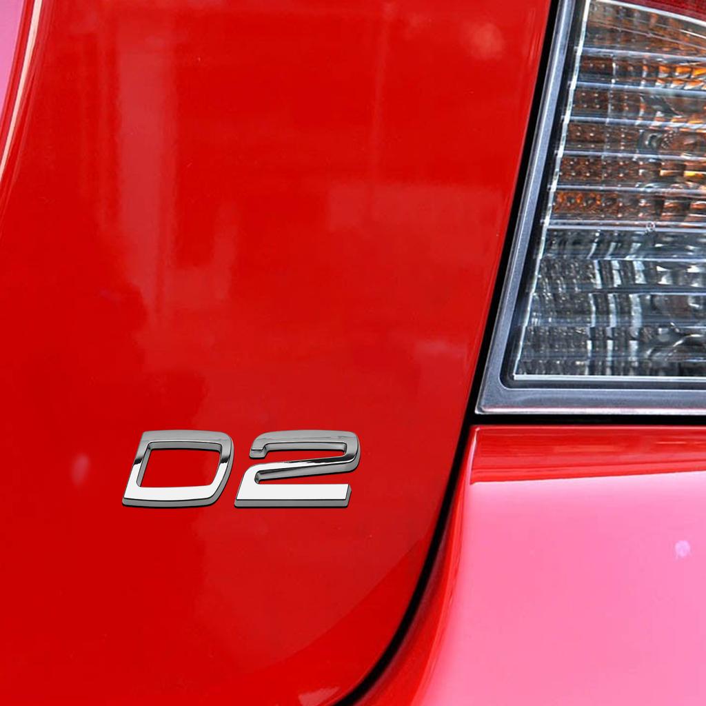 3D ABS Letters Decals for For Volvo D2 D3 D4 D5 D6 D7 D8  Car Rear Trunk Tailgate Side Fender Badge Emblem Sticker Decoration