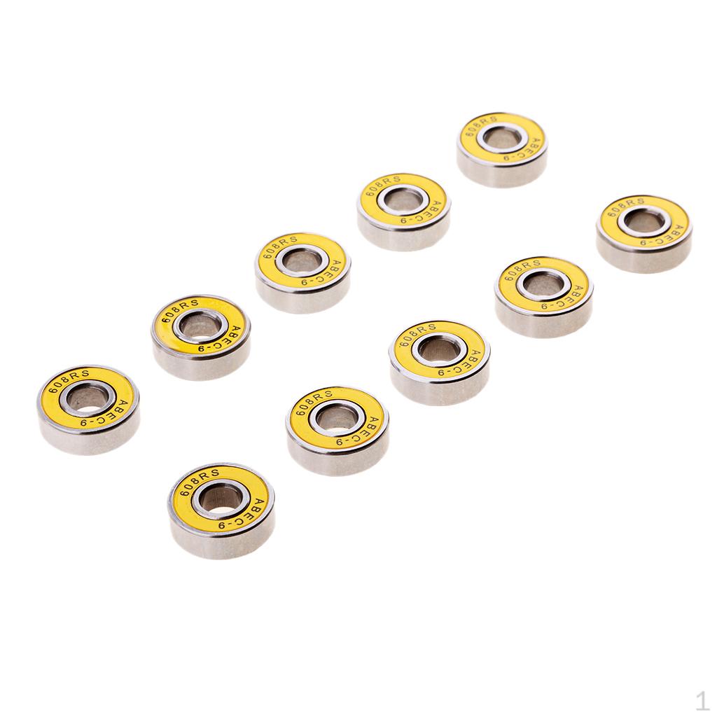 ABEC9 608RS Подшипники для колес роликовых коньков Скейтборд Лонгборд Упаковка 10 шт.