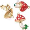 20pcs Alloy Enamel 5 Shapes Red Mushroom DIY Jewelry Crafts Making  Women