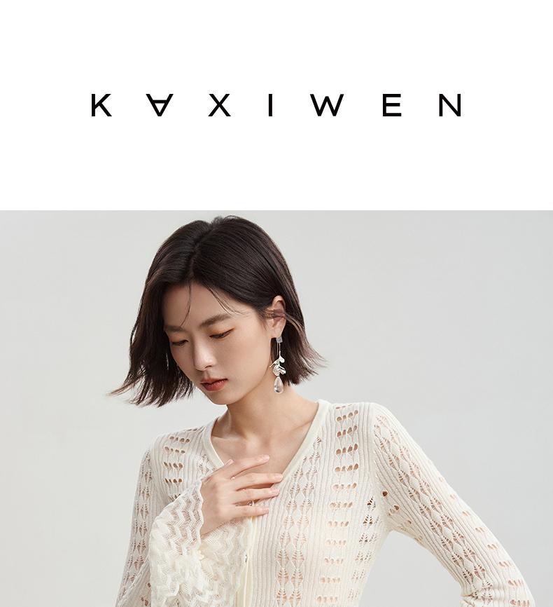 Qianwen Romantic V-neck Knitted Shirt
