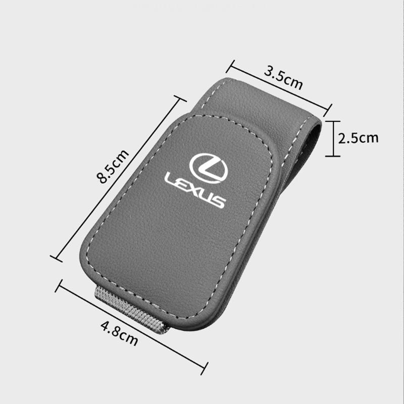 2026 Hot Interior Stickers Lexus Car Sun Visor Sunglasses Holder PU Leather Glasses Clip For RX330 IS250 Ct200h ES300h RX350 IS3