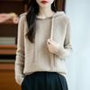 Women's Cashmere Sweater Qinghe Cashmere 30% Cashmere 70% Wool Autumn and Winter Pullover Warm and Fashionable