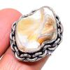 Biwa Pearl Gemstone 925 Sterling Silver Jewelry Ring Size 7