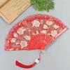 Rose Lace Folding Fan with Tassel Vintage Wedding Dance Performance Photo Props Portable Summer Hand Held Fan Party Supplies Gift