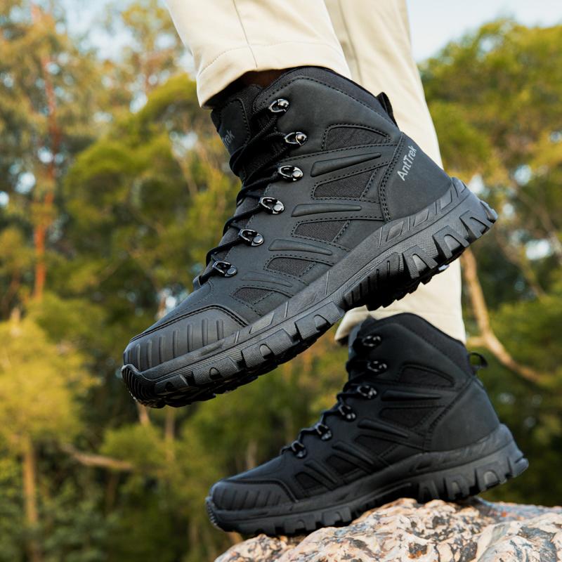 Men's Climbing Shoes Tactical Boots Waterproof Military High Quality Motorcycle Hunting Hiking Shoes Breathable Boots