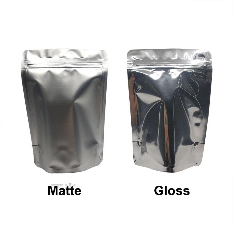 100 шт. цветных стоячих пакетов из фольги с застежкой-молнией, стоячие пакеты из алюминиевой фольги, пакеты для хранения продуктов с застежкой-молнией, бесплатная доставка