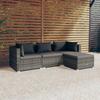 Day and Night - Day and Night Garden Furniture Set 4 Pieces and Gray Synthetic Rattan Cushions