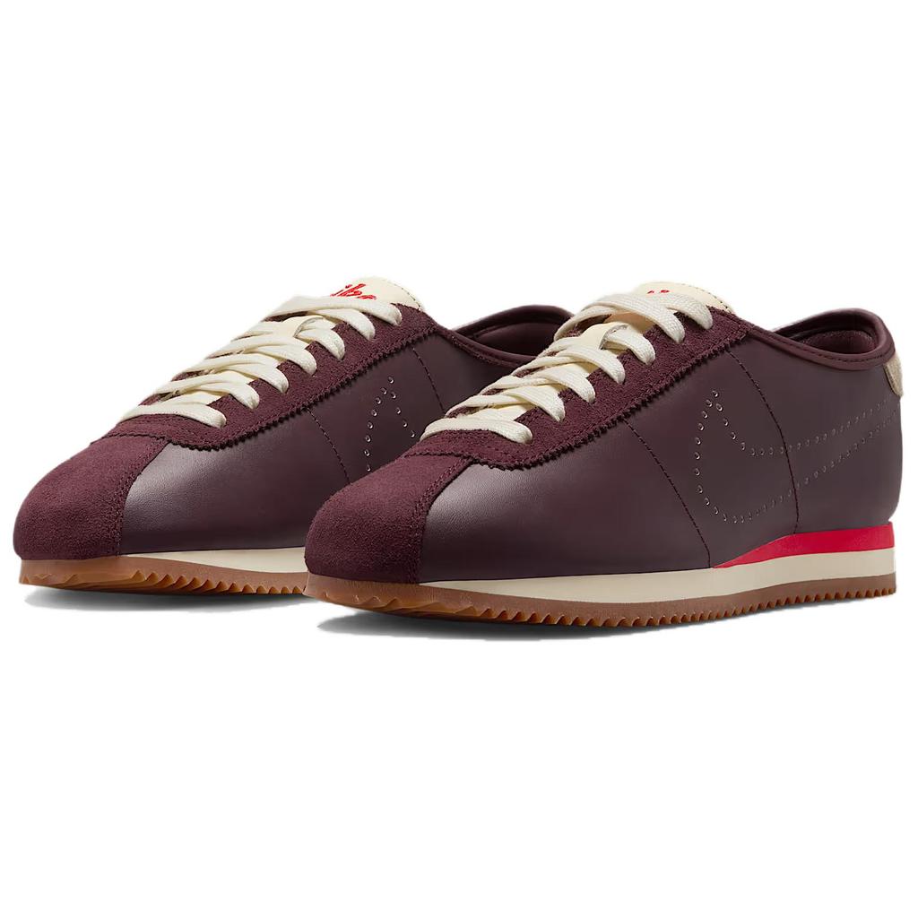 Nike Cortez Abrasion Resistant Low Top Casual Shoes Women's Burgundy Sneakers HQ1841-601