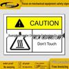High Temp Warning: Do Not Touch - Self-Adhesive Safety Sticker
