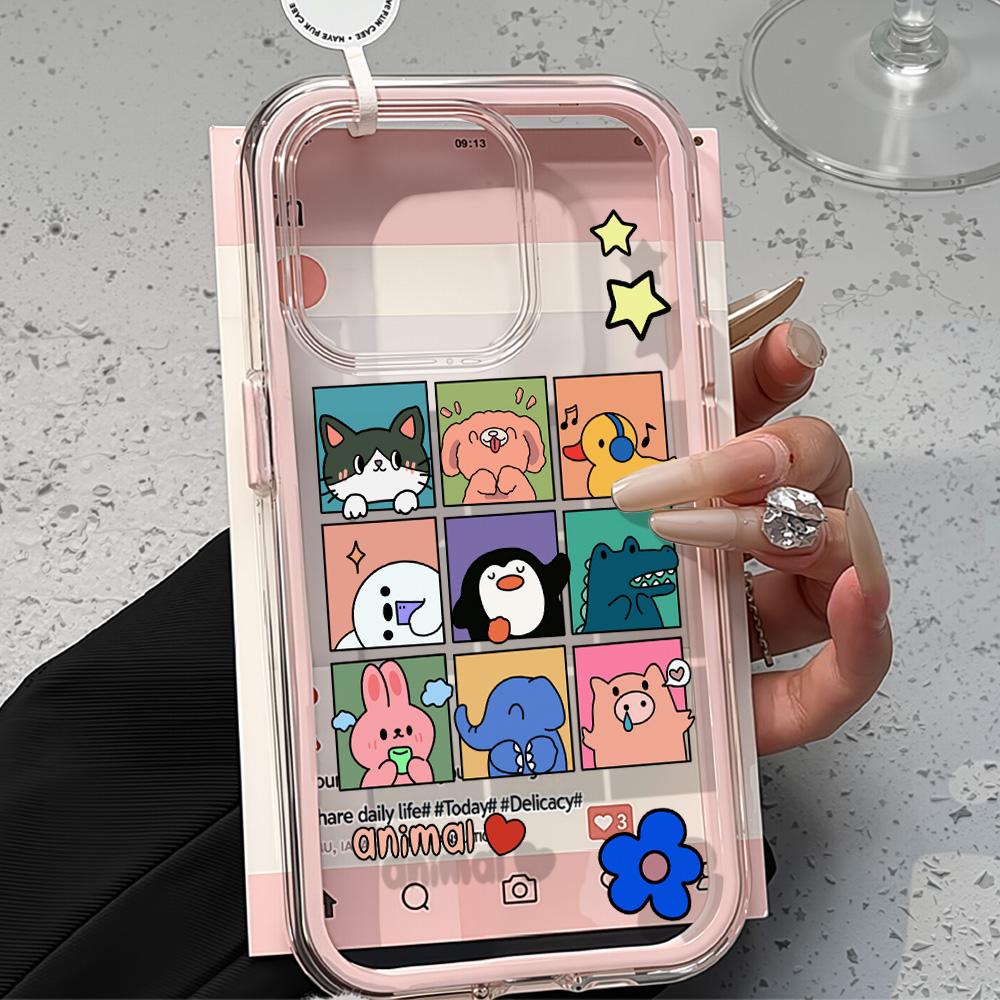 Painted Phone Case for iPhone 17 11 12 13 14 15 16 iPhone 17 12 13 14 15 16 Pro 17 12 13 14 15 16 Pro Max High Quality Painted Animal Cute Phone Case