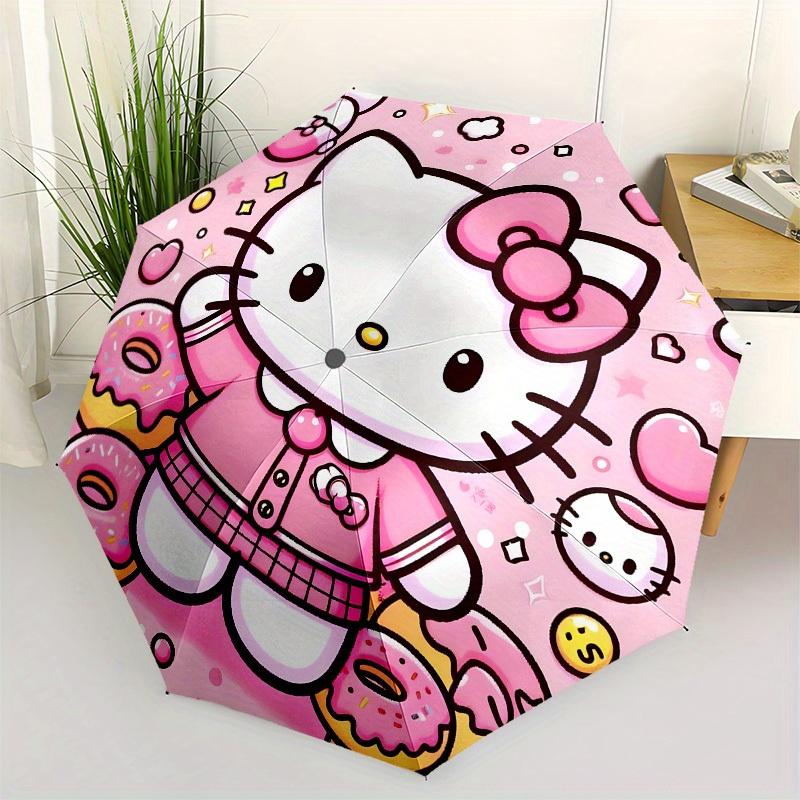 1pc Hello Kitty Donuts Pink Theme Umbrella with Plastic Handle,Suitable for All Seasons Home Travel Outdoor UmbrellaSanlio114