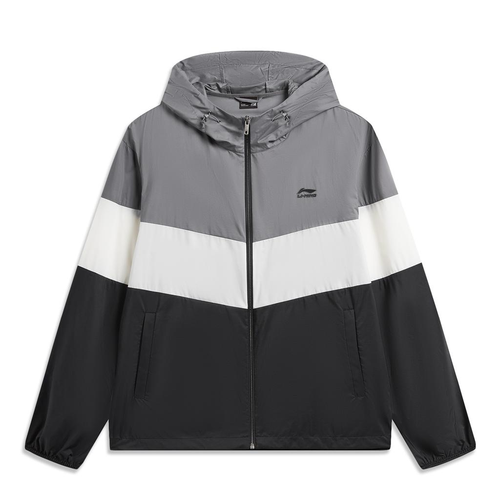 Li Ning Спортивный стиль жизни Простая свободная повседневная ветровка с капюшоном на молнии Мужская верхняя одежда AFDW973-3