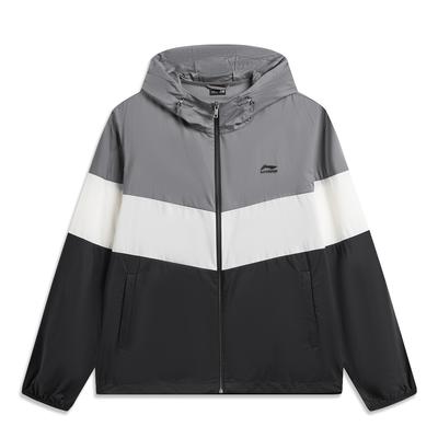 Li Ning Спортивный стиль жизни Простая свободная повседневная ветровка с капюшоном на молнии Мужская верхняя одежда AFDW973-3