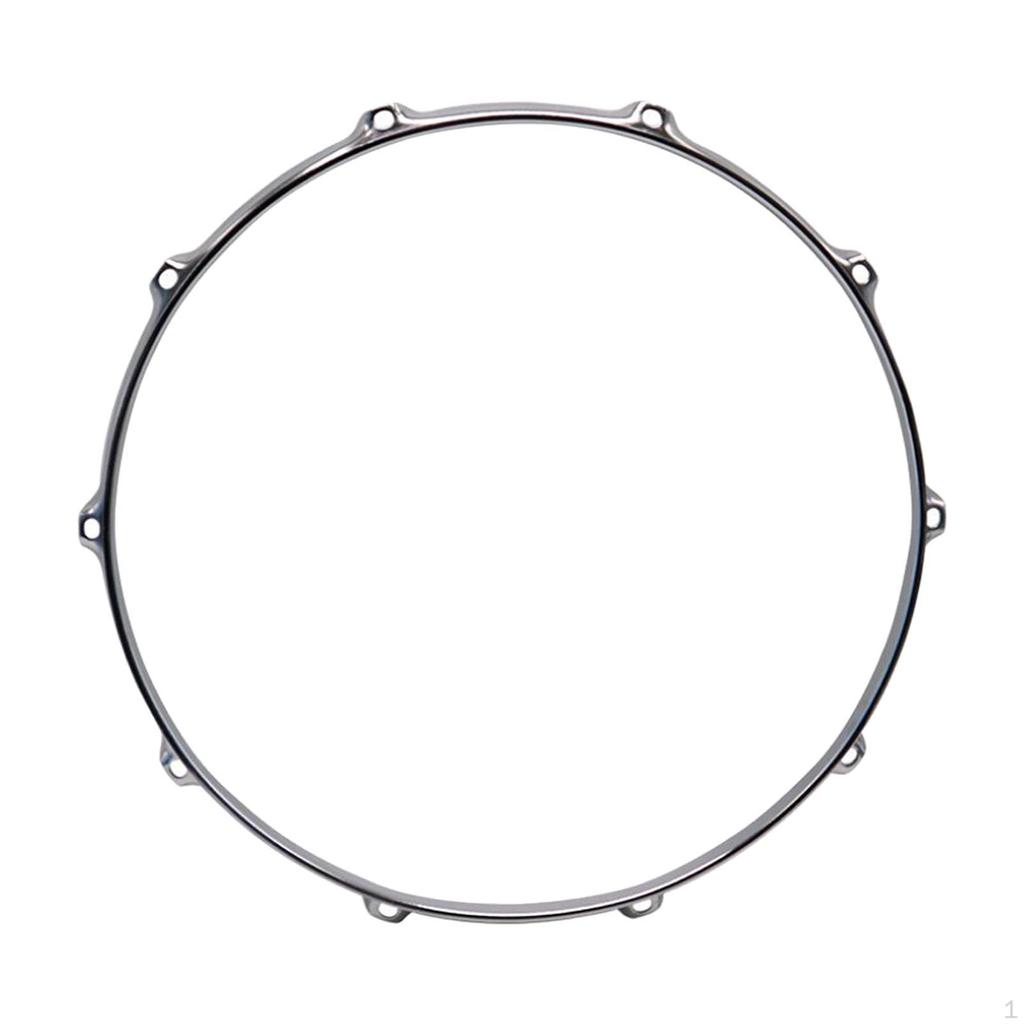 14inch 8 Holes Hoop, Snare Drum Batter Percussion Accessories, Heavy Duty Rim Hoop