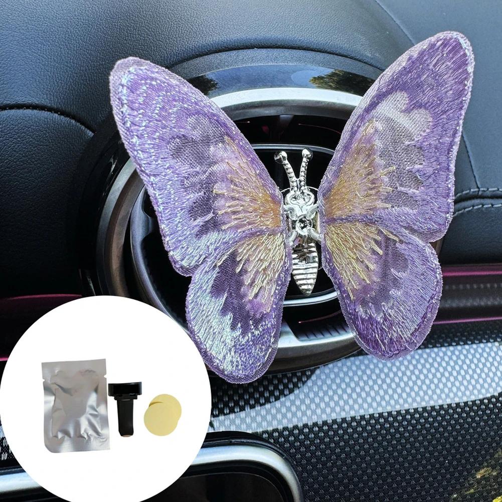 Освежитель воздуха для автомобиля Клипса для розетки кондиционера Диффузор духов для автомобиля Автомобильный стиль Натуральный ароматизатор Бабочка Автоаксессуары
