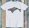 Силуэт кита Дудл Природа Океан Море Хит продаж Подарок Футболка T-shirt M1642