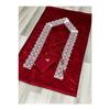 3 Piece Prayer Rug Set, Dowry Bundle Boxed, Velvet Laced Bride And Groom Set