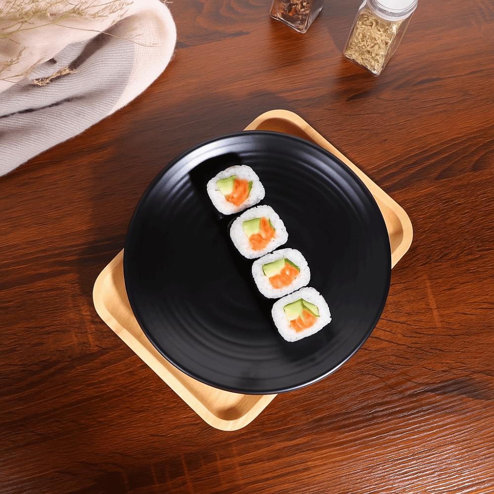 6pcs Japanese Style Meal Dish Imitation Porcelain Salad Plate Round Melamine Plate  Commercial