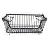 Freezer Basket Stackable Open Front Wire Storage Bin with Foldable Handle for Vegetable Fruit Snack