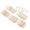 50pcs Wood Pieces DIY Natural Rustic Unfinished Wood with Hemp Rope for Handicraft Bookmarks Gift Labels Decoration