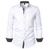 Men'S Fashionable Color Matching Dot Casual Long Sleeved Shirt