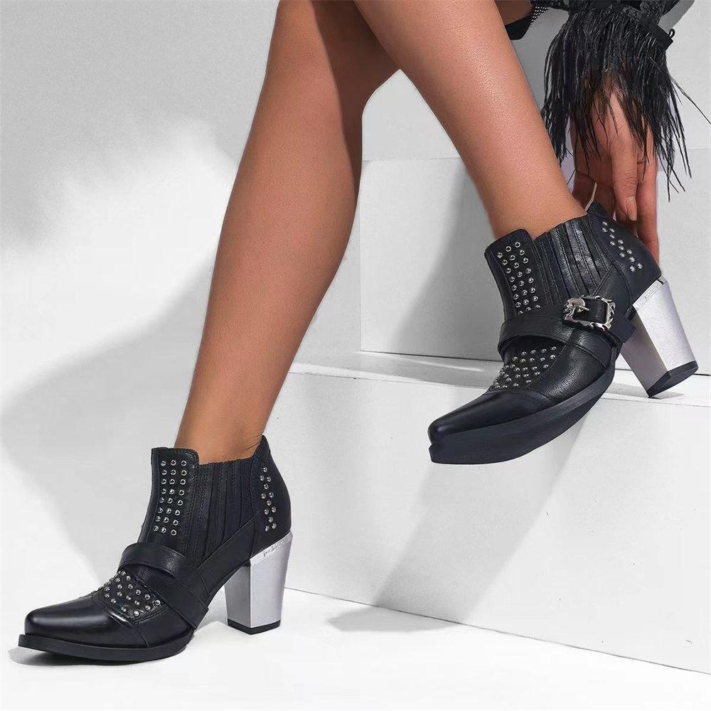 Модный бренд Большой размер Винтажные y2k Ботинки в стиле Майяр Ретро Черные ковбойские ботинки Женские туфли на высоком каблуке Ретро Западные ботинки Обувь высокого качества