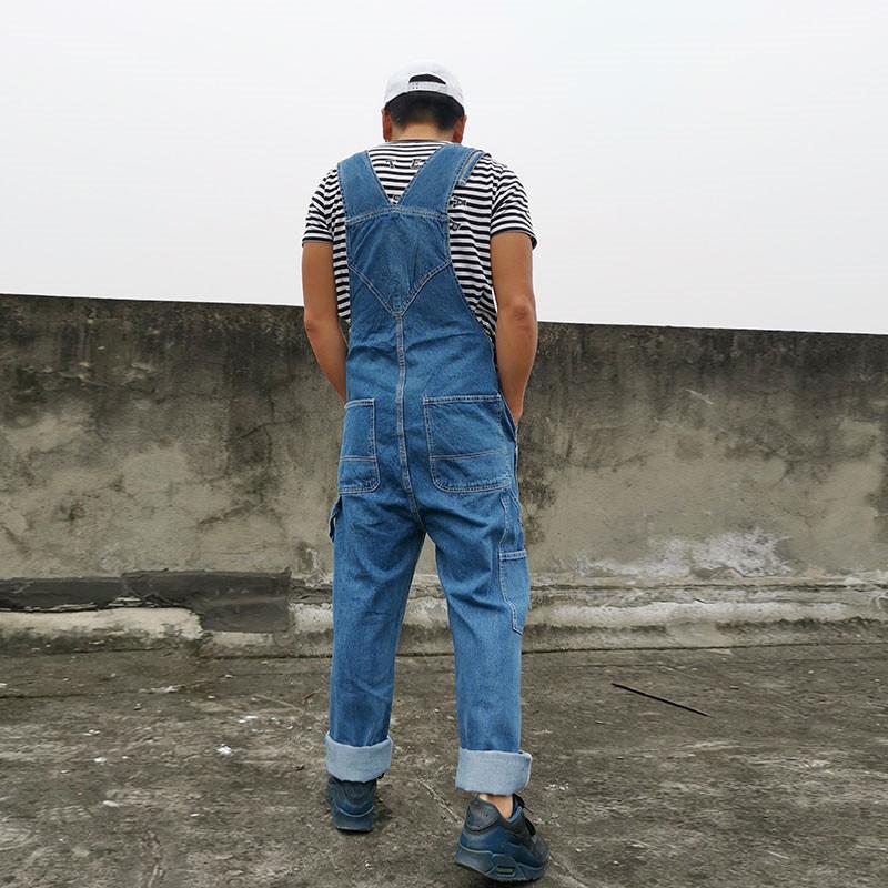 Hot Men's Denim Overalls Jumpsuit Large Size Overalls Blue Jeans Men's Plus Size Work Clothes More Sizes 30-48 50