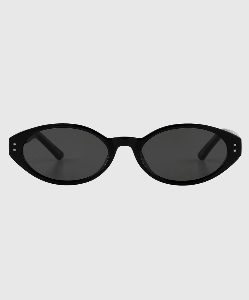 Солнцезащитные очки Tuditeo Osa Slim Oval с защитой от УФ-излучения, модные, с нейлоновыми тонированными линзами, C1 Черные