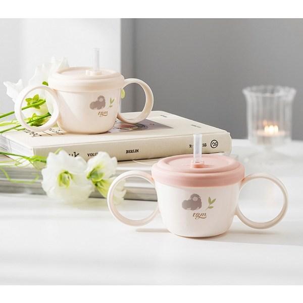 TGM Infant Renewal 2 In 1 Straw Snack Cup, Coral Pink, 1 Piece