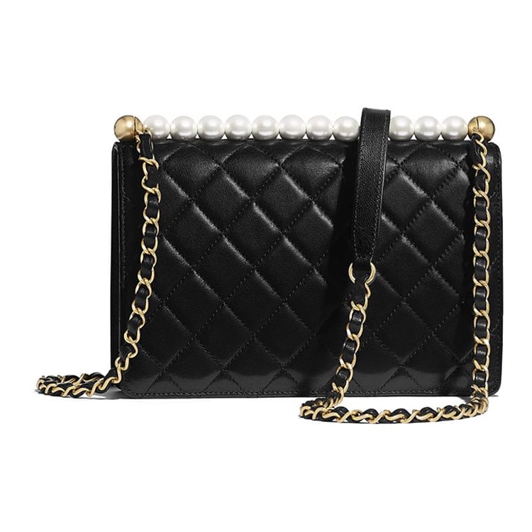 Chanel Сумка с клапаном из овчины, Сумка на плечо, Сумка через плечо Женская Черная AS0585-B00374-94305