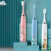 Rechargeable Kids Electric Toothbrush 4 Modes with Memory Waterproof 6 Brush Heads