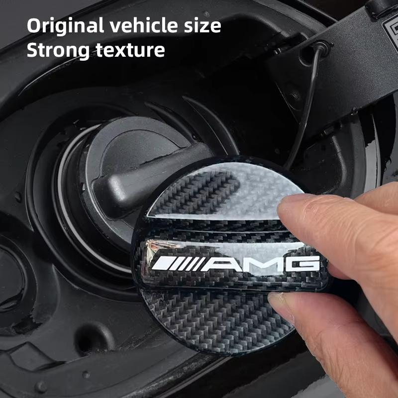 Car fuel tank cap carbon fiber high-end decorative parts suitable for Mercedes-Benz AMG A B C E-classs C260 E300L W205 W204 GLC RM1