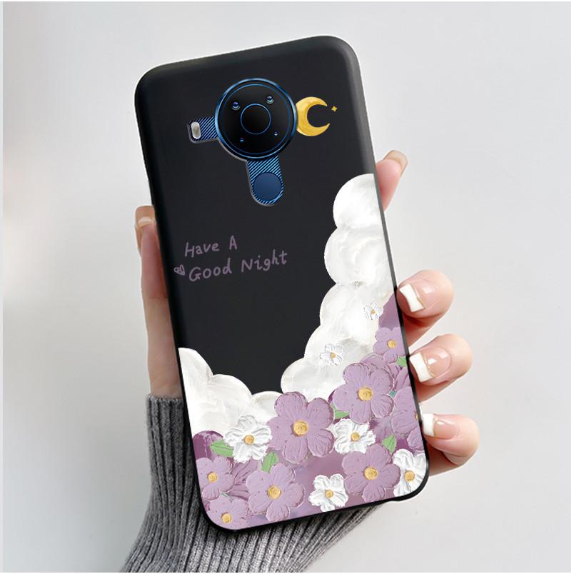 Чехол для Nokia 5.4 3.4 5.3 Чехол Эстетичный Модный Милый Кот Астронавт Черный Мягкий ТПУ Силикон Задняя Крышка Ударопрочный Чехол для Телефона