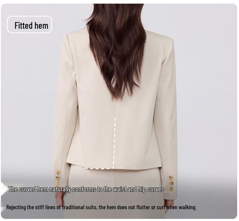 Женский маленький короткий пиджак-блейзер и юбка - Весна/Осень 2025, Профессиональная формальная одежда