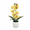 Artificial Blossom Plant Easy to Clean Phalaenopsis Flower Pot Silk Blossom Arrangement Allergy-Friendly Home Decoration