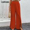 Summer Women's Pants Casual High Waist Wide Leg Trousers