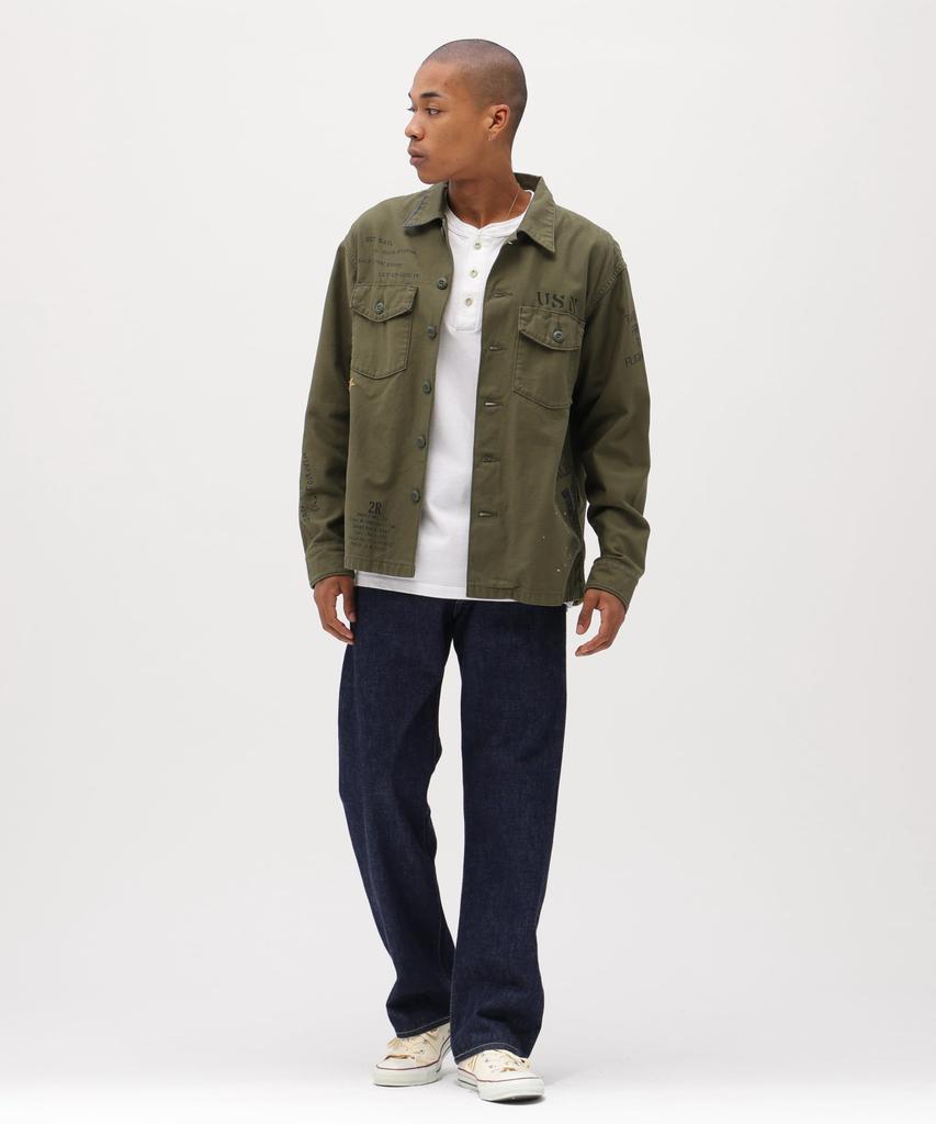 AVIREX AGED LOOK L/S UTILITY SHIRT M olive 783-6120006