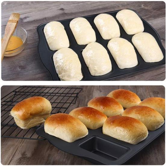 Cake Mold Non-Stick Cake Pan with 8 Compartments DIY Baking Mold for Chocolate Dessert Biscuit Bread
