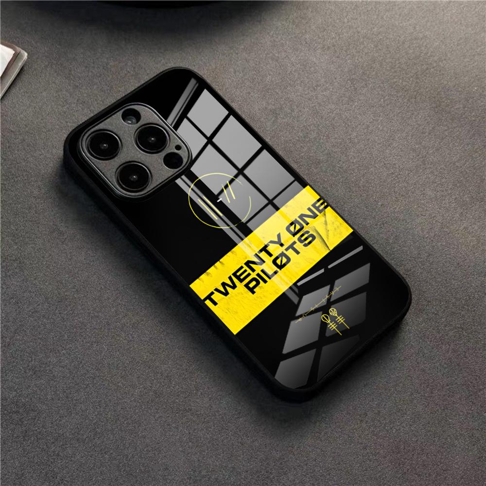 Чехол для телефона Twenty One Pilots Для 17 Pro Max IPhone 16 Pro 14 12 11 13 Mini X XR XS 15 Plus SE Стеклянная крышка